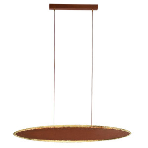 LED Hängeleuchte, rost, Goldoptik, Switch Dimmer