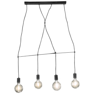Hängeleuchte, Gestell schwarz, H 150 cm