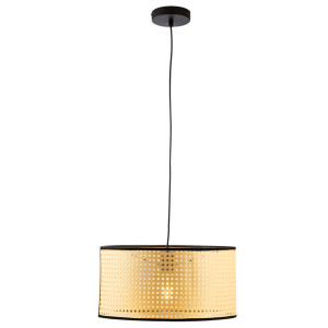 Hängeleuchte, Rattan Optik, beige 40 cm