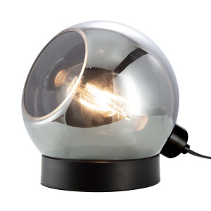 Tischlampe, Glas, Modern, Rauch-farben, L 36 cm