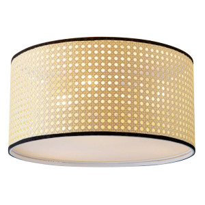 Deckenleuchte, Papier-Geflecht, Beige-Rattan, Nino LU