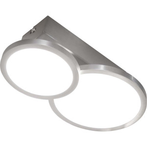 LED Deckenleuchte, 2-Flammig, Nickel-Matt, Nino NEO