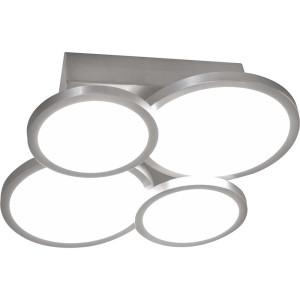LED Deckenleuchte, 4-Flammig, Nickel-Matt, Nino NEO