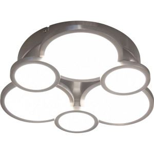 LED Deckenleuchte, 6-Flammig, Nickel-Matt, Nino NEO