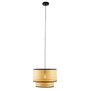 Deckenleuchte, Beige-Rattan, Papier-Geflecht, Nino LU