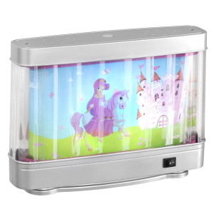 LED Kinderzimmer Deko Tischleuchte Prinzessin auf Pferd