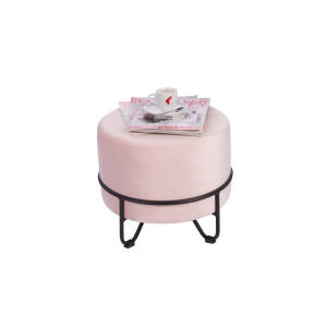 Sitzhocker, Metallgestell, Pink, H 36 cm
