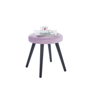 Sitzhocker, Samt, Rosa, Höhe 42 cm