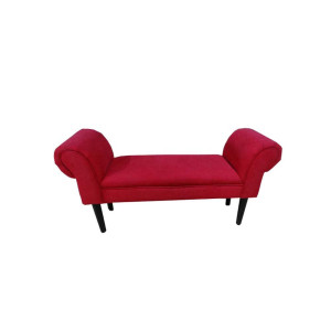 Sitzbank, Rot, Cordstoff, Länge 102 cm