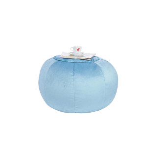 Sitzhocker, Samt blau, Höhe 35 cm