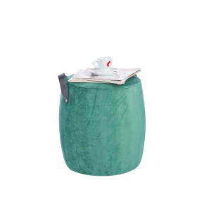Sitzhocker, Samt-Bezug, Grün, Höhe 40 cm