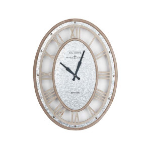 Wanduhr, Holz-Metall, römische Ziffern, Höhe 80 cm
