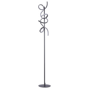 LED Stehleuchte, dimmbar, schwarz, geschwungen, Höhe 156 cm