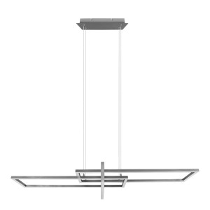 LED Hängeleuchte, silber, Switch Dimmer, 110 cm