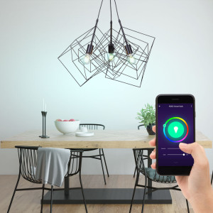 RGB LED Hängeleuchte, Käfig-Schirme, App-/Sprachsteuerung