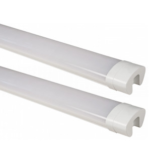 2x LED Wannenleuchte, 3000 Lumen, neutralweiß, L 125 cm