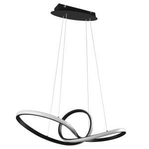 LED Hängeleuchte, schwarz-matt, Switch-Dimmer, H 150 cm