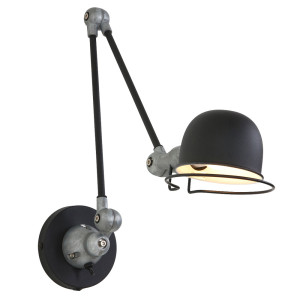 Wandleuchte, schwarz, Gelenke beweglich, Länge 82 cm, DAVIN