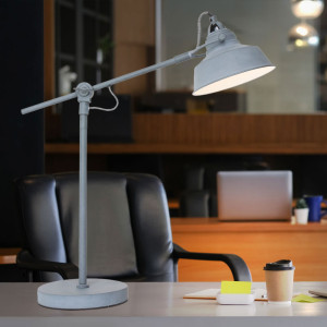Tischleuchte, grau, Spot verstellbar, Höhe max. 67 cm NOVÉ