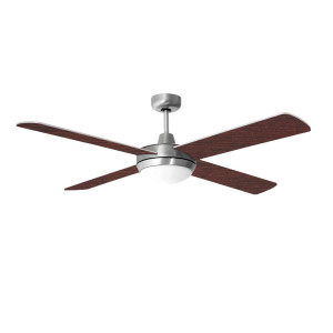 LED Deckenventilator, Fernbedienung, Glas opal, MDF