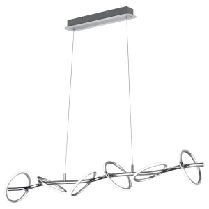 LED Hängeleuchte, chrom, Switch Dimmer, 115 cm