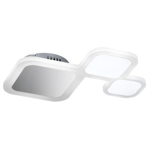 LED Deckenlampe, dimmbar, Chrom, 36 cm, DROM