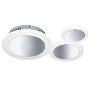 LED Deckenlampe, dimmbar, Chrom, 28 cm, PARC