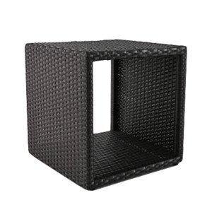 Würfelregal, schwarz, Stahl, Kunststoff, H 47,5 cm