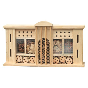 Insektenhotel, Kiefer, Bambus, Pinie, H 28 cm