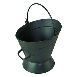Eimer, Kaminholz, Henkel, schwarz, L 35,5 cm
