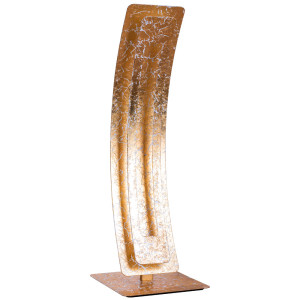 LED Tischleuchte, gold, gebogen, H 45 cm