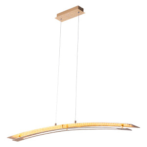 LED Hängeleuchte, Blattgold Design, H 120 cm
