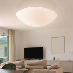 LED Deckenleuchte, weiß, rund, 40 cm
