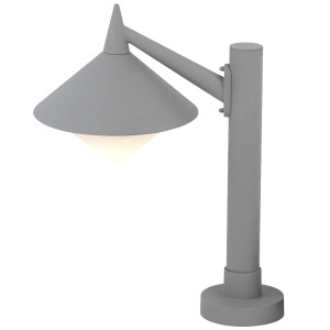 LED Stehleuchte, Laternen-Design, ALU, grau, opal, H 58 cm