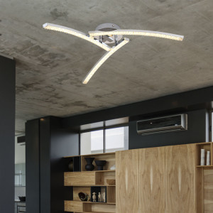 LED Deckenleuchte, klar, 1x LED á 18W inkl., CCT, IP44