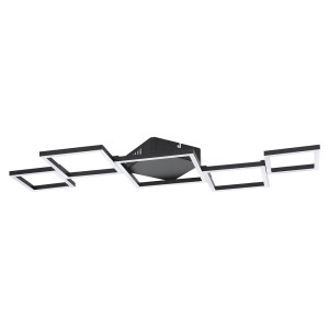 LED Deckenleuchte, schwarz-weiß, quadrat, L 78 cm