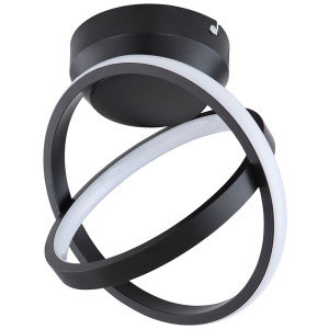 LED Deckenleuchte, Ring-Design, schwarz-matt, 28 cm