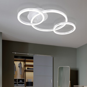 LED Deckenleuchte, Ring Design, weiß, L 55 cm