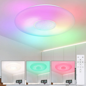LED Deckenleuchte, Night Light Funktion, klar, weiß, opal