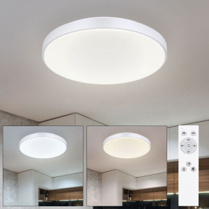 LED Deckenleuchte, 1x LED á 18W inkl., dimmbar, Acryl, CCT