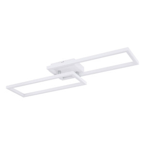 LED Deckenleuchte, Weiß, Metall, Opal, T 71 cm