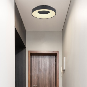 LED Deckenleuchte, 30W, Schwarz, Dimmbar, Memory