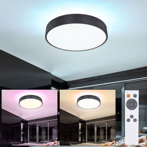 LED Deckenleuchte, opal, mit RGB Backlight, rund, dimmbar