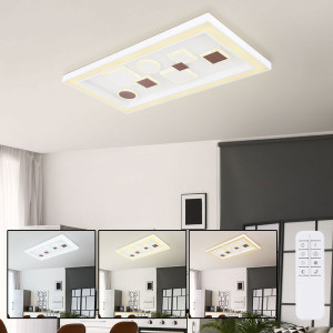 LED Deckenleuchte, 55 Watt, coffee, weiß, opal, Acryl, CCT