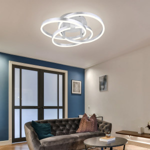 LED Deckenleuchte, Alu gebürstet, 1x LED á 36W inkl., Acryl
