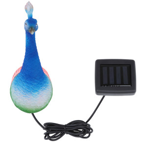 RGB LED Solarleuchte, Pfau-Design, Wandmontage, L 11 cm