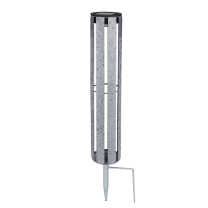 LED Solarleuchte, silber, Erdspieß, H 46 cm