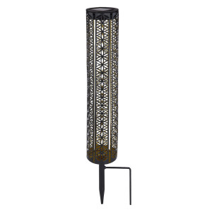 LED Solarleuchte, orientalisches Design, schwarz-gold, H 46 cm