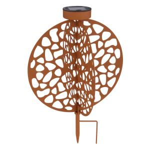 LED Solarleuchte, rost, Erdspieß, H 30 cm