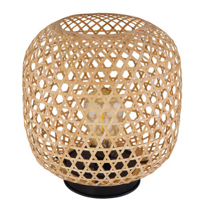 LED Solarleuchte, Kugel, Bambus-Geflecht, 20 cm